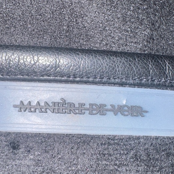 Maniere De Voir Black vegan Leather top - Picture 6 of 7